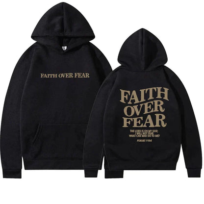 Uniseks Hoodie "Geloof Over Angst" Psalmen 118:6 - Faithmore