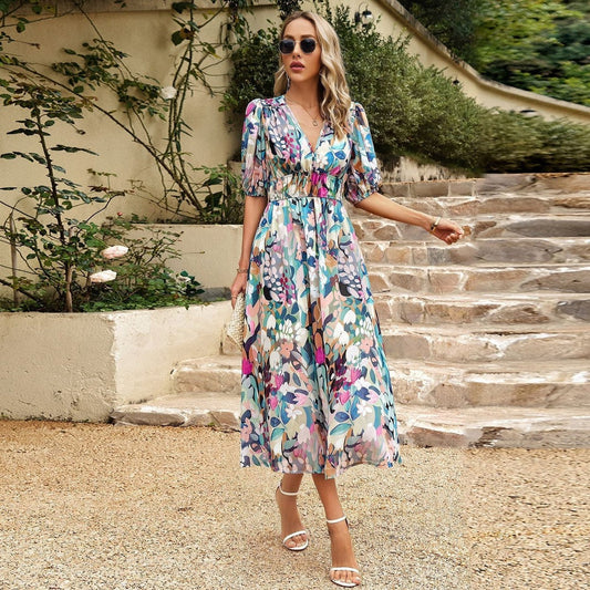 Zomerse Jurk met V-hals – Sophie