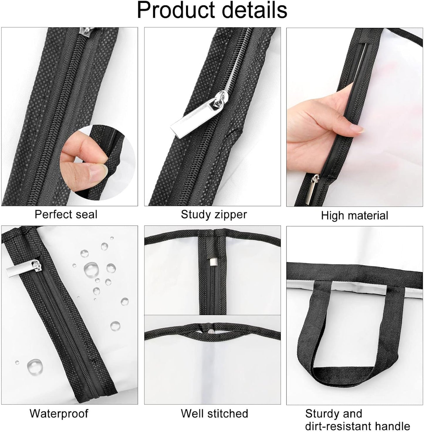 Extra Lange Kledingtas voor Jurken & Gewaden- 180 cm Beschermhoes met Handvatten