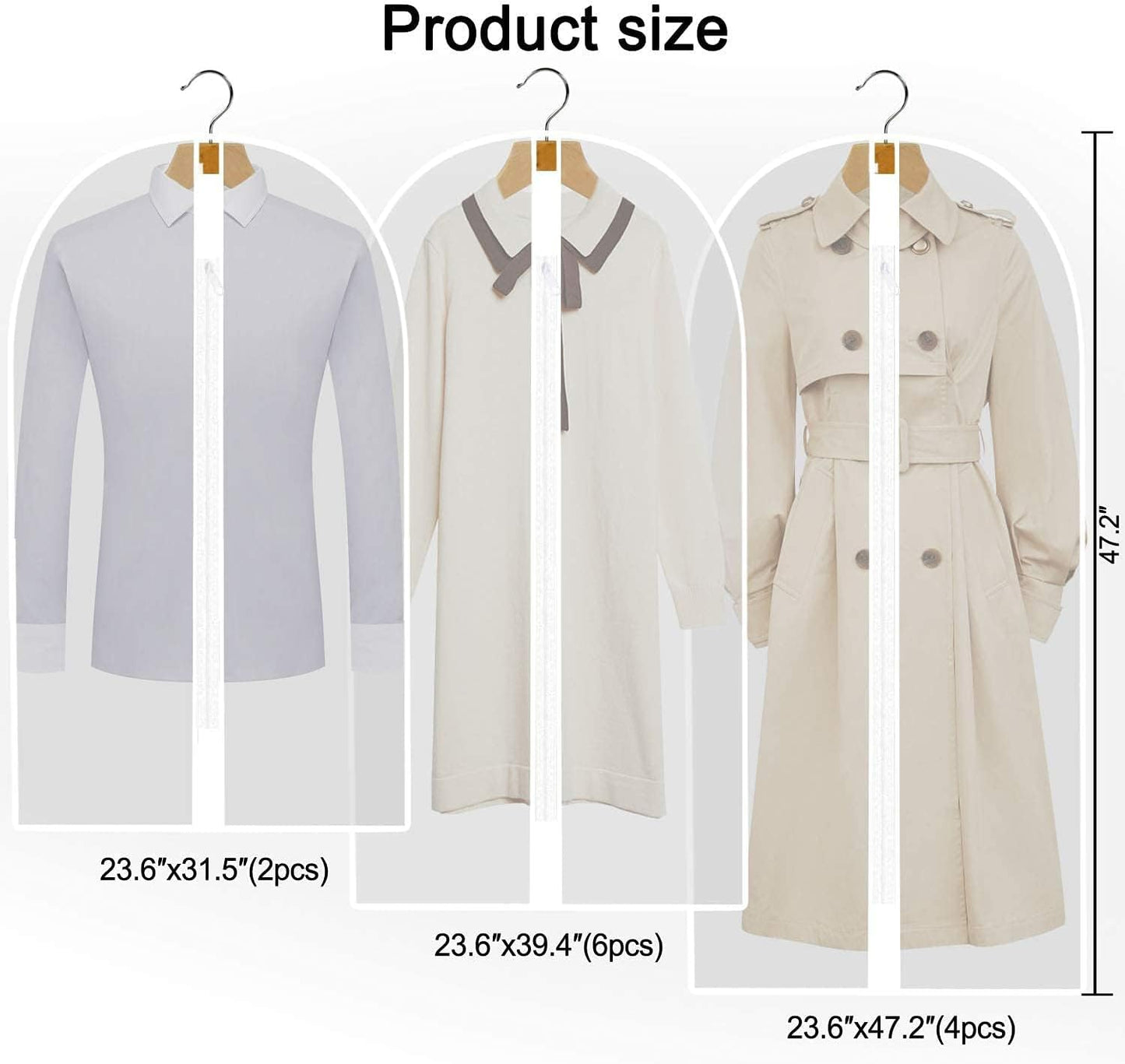 Extra Lange Kledingtas voor Jurken & Gewaden- 180 cm Beschermhoes met Handvatten