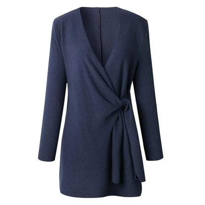 Gebreid Damesvest Met Strikceintuur – Elin