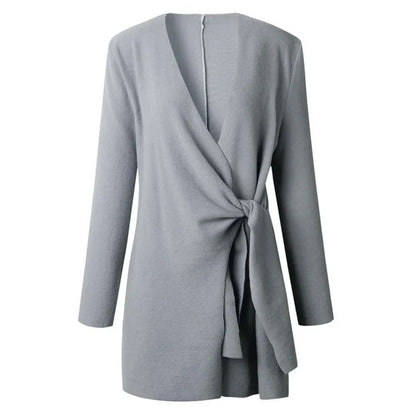 Gebreid Damesvest Met Strikceintuur – Elin