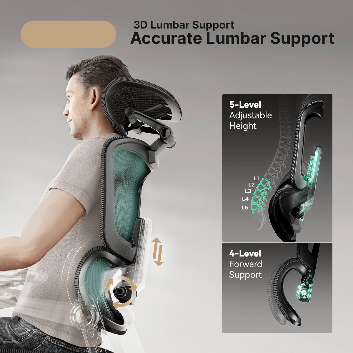 Ergonomische Bureaustoel met 16 Instelbare Functies - ErgoFlex