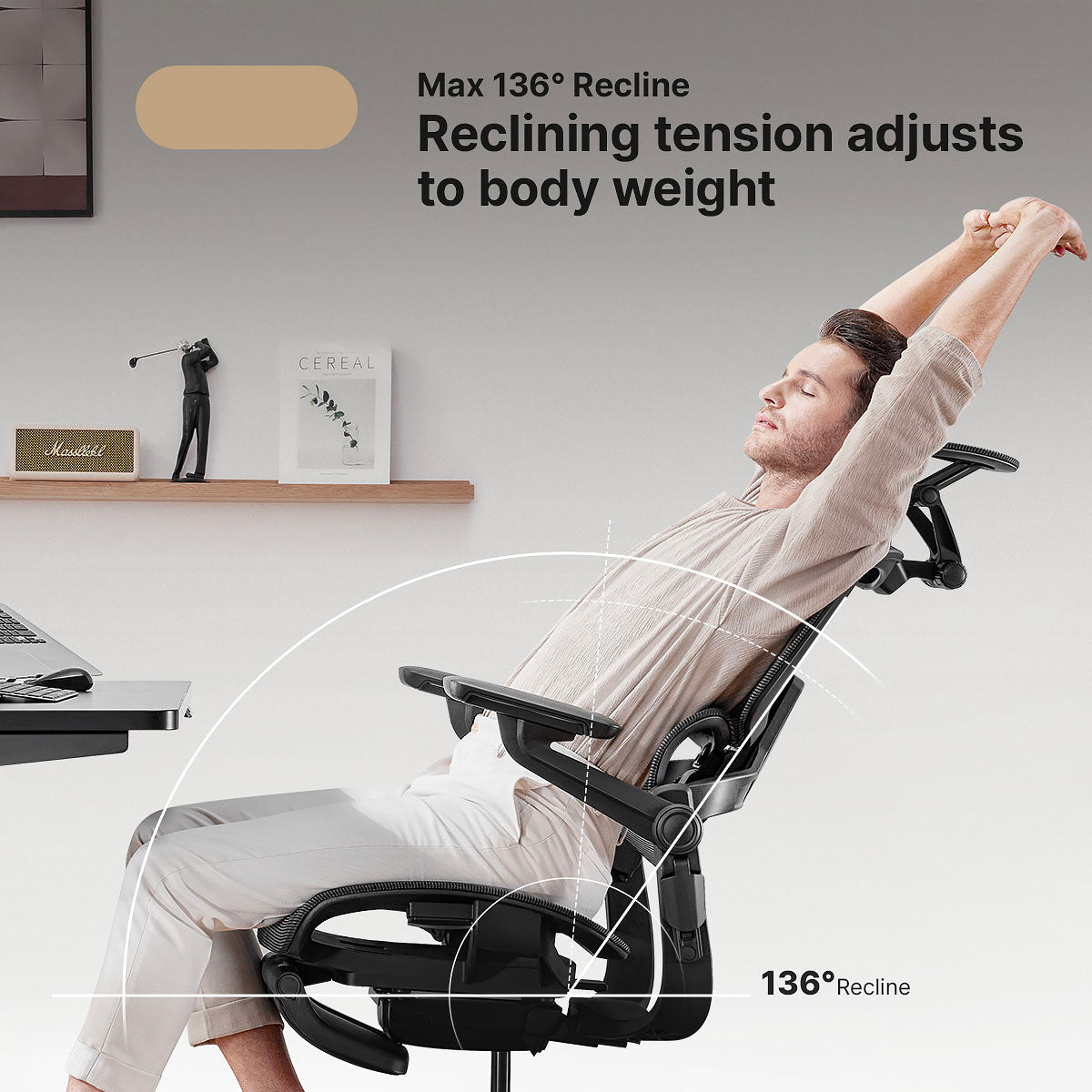 Ergonomische Bureaustoel met 16 Instelbare Functies - ErgoFlex