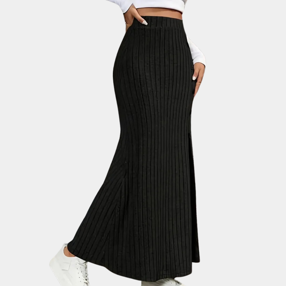 Geribbelde Maxi Rok – Selina