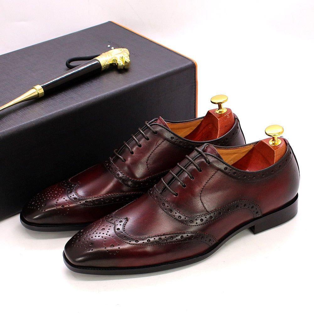 Handgemaakte Heren Oxford Schoenen van Leer – Valentin