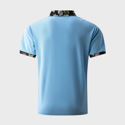 Heren Polo met Subtiele Print - Noah