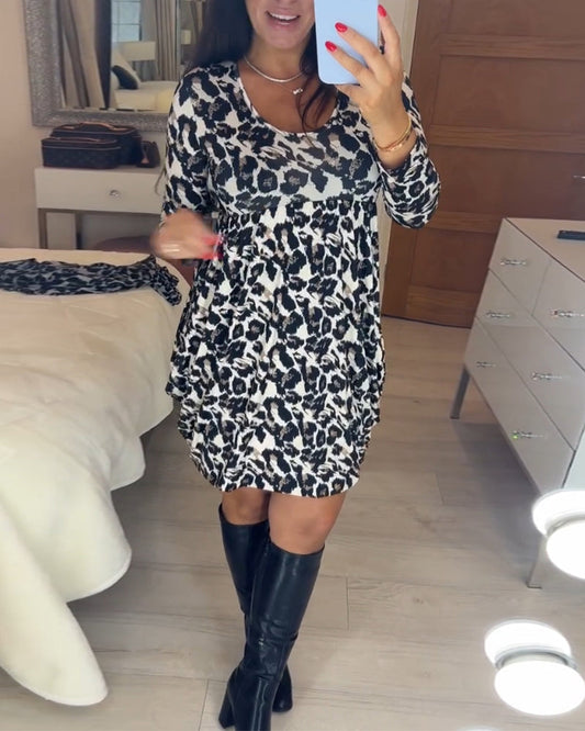 Herfstjurk met Luipaardprint – Leona