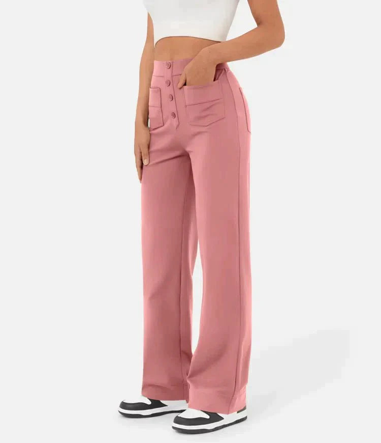 Elastische Hoge Taille Dames Broek - Isabeau