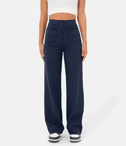 Elastische Hoge Taille Dames Broek - Isabeau