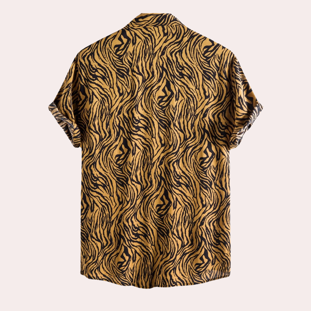 Trendy Tijgeprint Overhemd met Knoopsluiting - Oscar