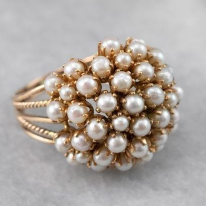 Tijdloze Ring met Parelinleg - Clara