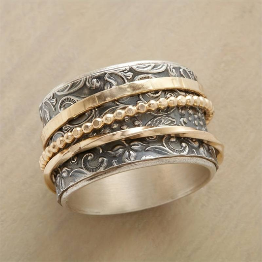 Goud- en Zilveren Antieke Ring - Elvira
