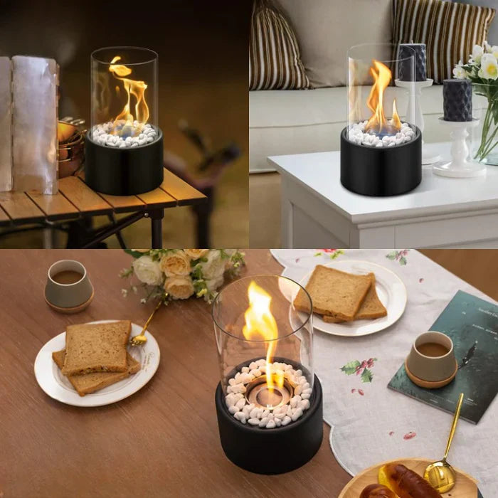 Trendy & Draagbare Tafelvuur Lantaarn - GlowLuxe