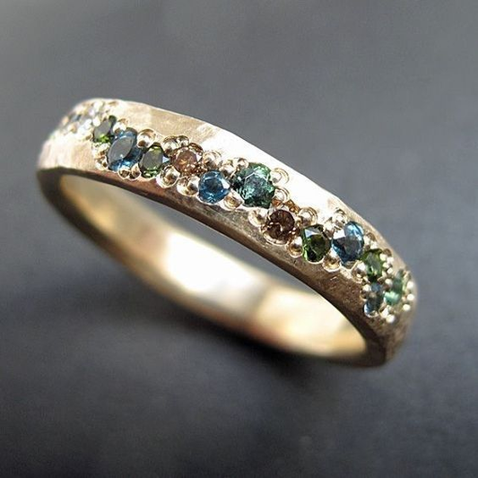Vintage Gouden Kleurrijke Ring - Lysanne