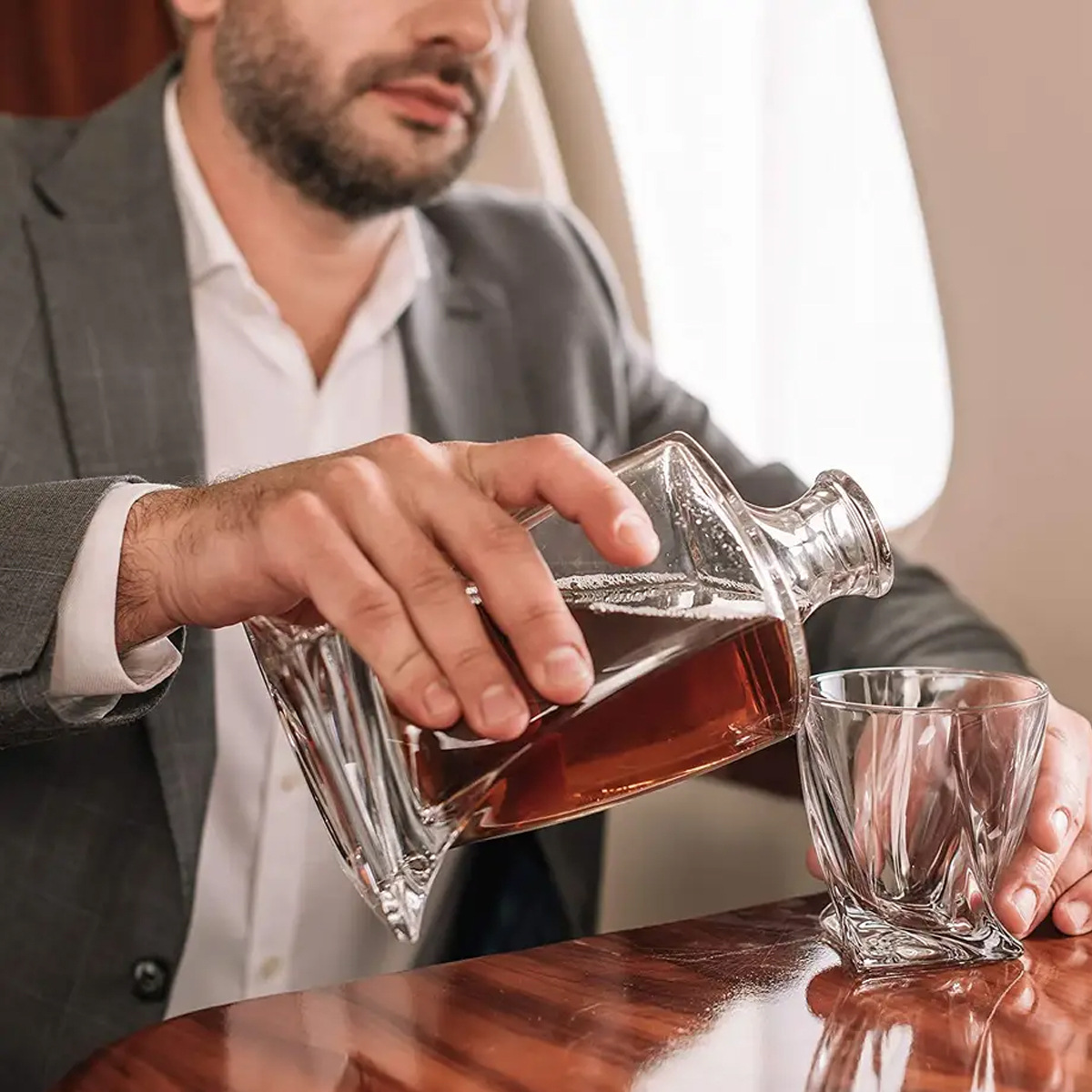 Luxe Kristallen Whiskey Karaaf en Glazenset - WhiskeyWave