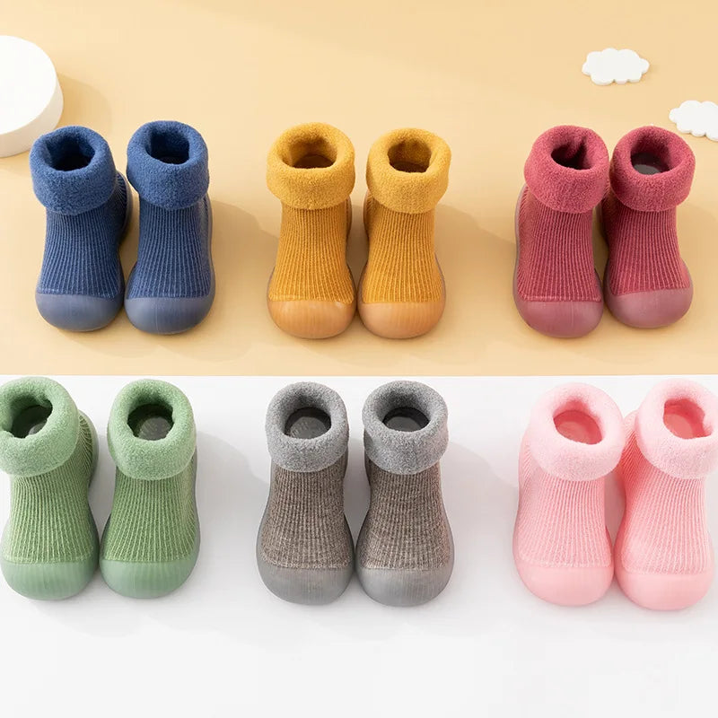Herfstige antislip peutersokken met rubberen zool – 1 kopen, 1 gratis actie