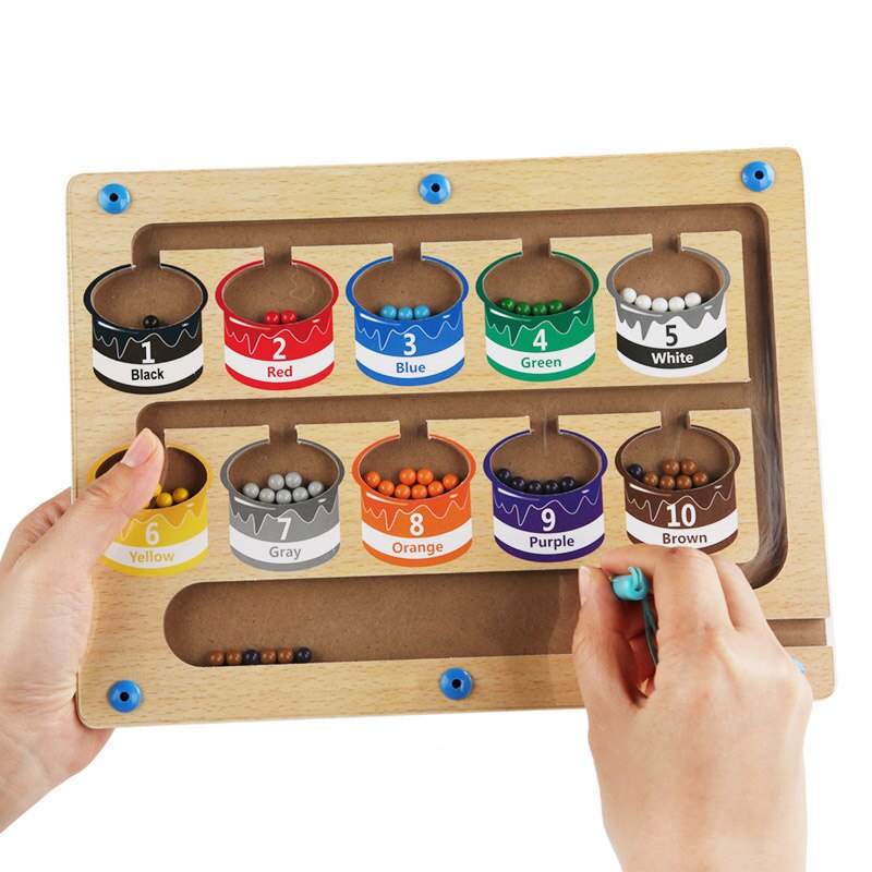 Magnetisch Leerdoolhof voor Kleur en Getalherkenning - MazeMagic