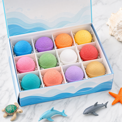 OceanPop™ - 12 Bruisballen met Verrassingsspeeltje voor Kinderen