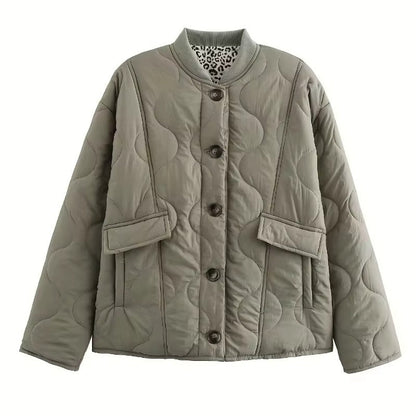 Elegante damesjas met luipaardvoering - Narela