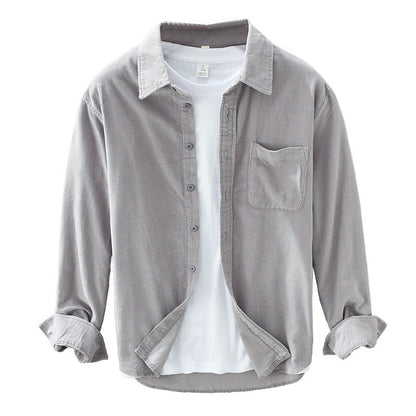 Corduroy Herenoverhemd Met Lange Mouwen – Arvid
