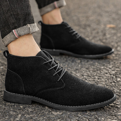 Stijlvolle Heren Veterschoenen in PU-Suède - Luca