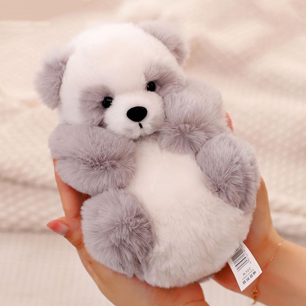Pluchepanda met uitneembaar mandje – zacht gevuld en decoratief – 20 cm