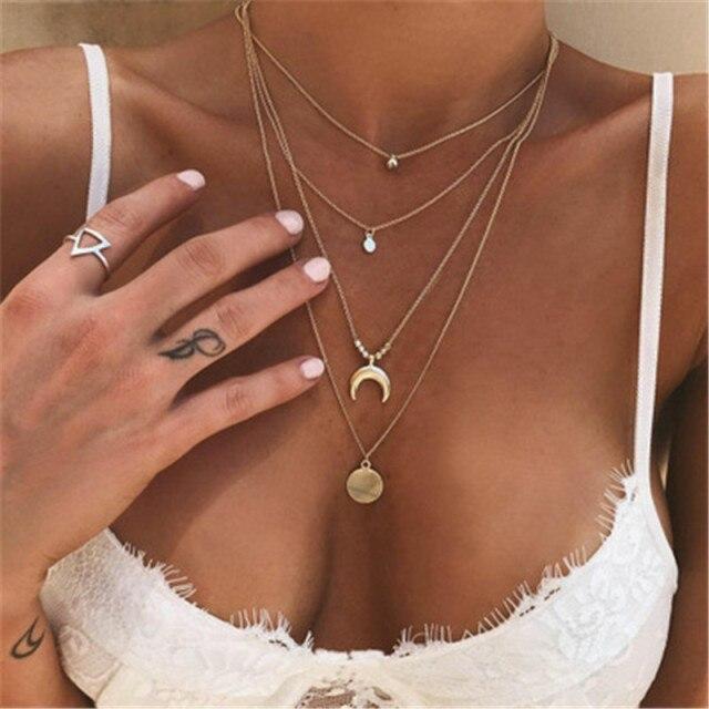 Halve Maan Multilaag Ketting - Selania