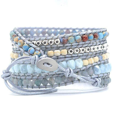 Helende Blauwe Topaas Wikkelarmband - Aurina