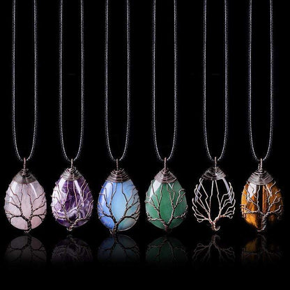 Rozenkwarts Druppelketting - Amelisse