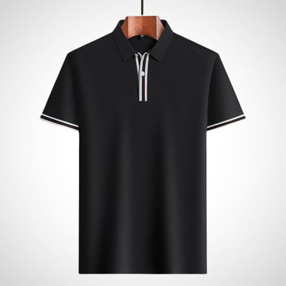 Klassiek poloshirt met korte mouwen en contrastdetails – Fabian