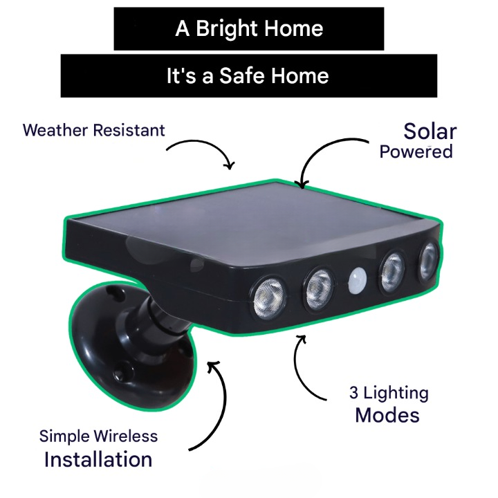 Zonne- buitenverlichting met bewegingssensor – Lumina