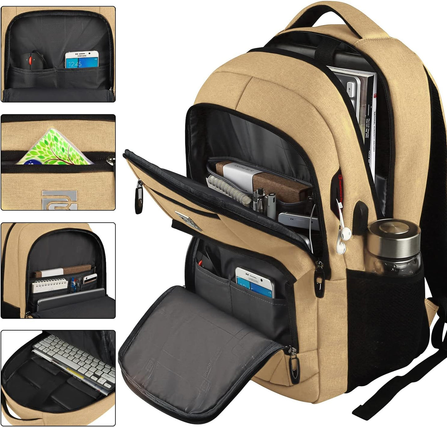 Slim Anti-Diefstal Laptop Rugzak met USB Oplaadpoort