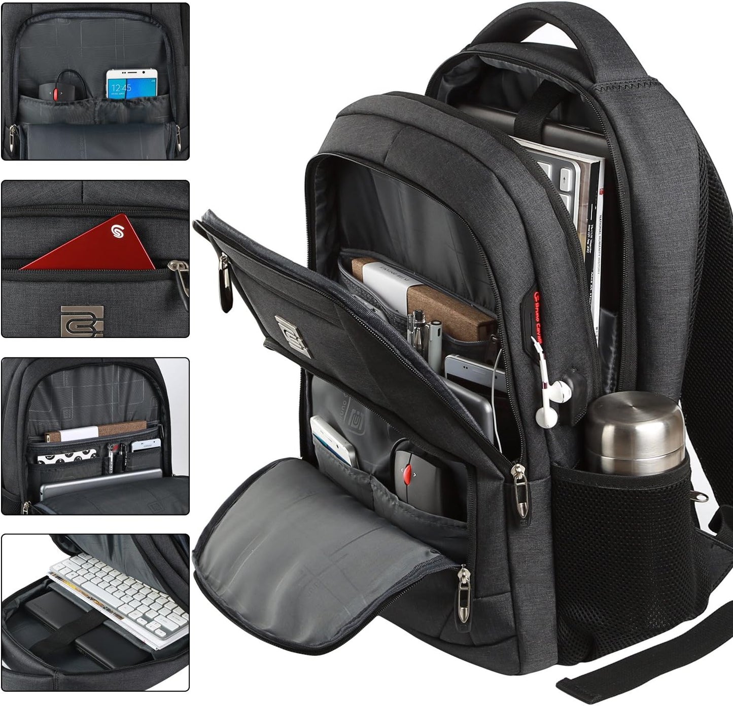 Slim Anti-Diefstal Laptop Rugzak met USB Oplaadpoort