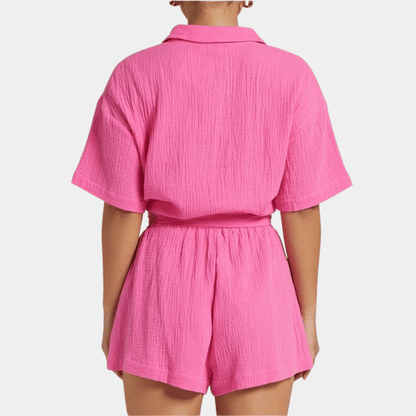 Tweedelig dames zomer set met shirt en short – Noemi