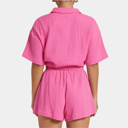Tweedelig dames zomer set met shirt en short – Noemi