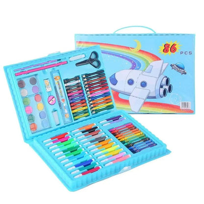6-in-1 creativiteitenset met dubbele ezel – tekenkoffer voor kinderen vanaf 5 jaar