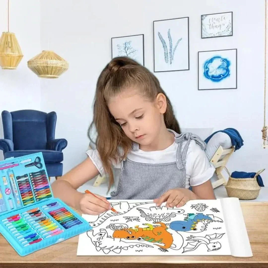 6-in-1 creativiteitenset met dubbele ezel – tekenkoffer voor kinderen vanaf 5 jaar