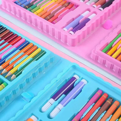 6-in-1 creativiteitenset met dubbele ezel – tekenkoffer voor kinderen vanaf 5 jaar