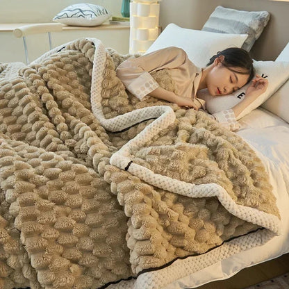 Dubbelzijdig Coral-Velvet Dekentje voor Herfst & Winter – TurtleWarm