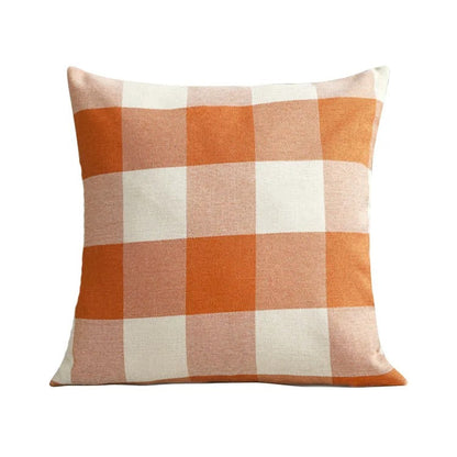 Gezellige Geruite Kussenhoes in Landhuisstijl – Autumn Plaid