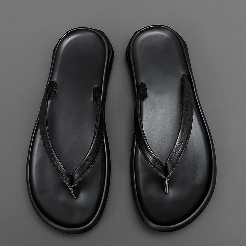 Antislip & Stijlvolle Herenslippers van Leer voor de Zomer - Dario