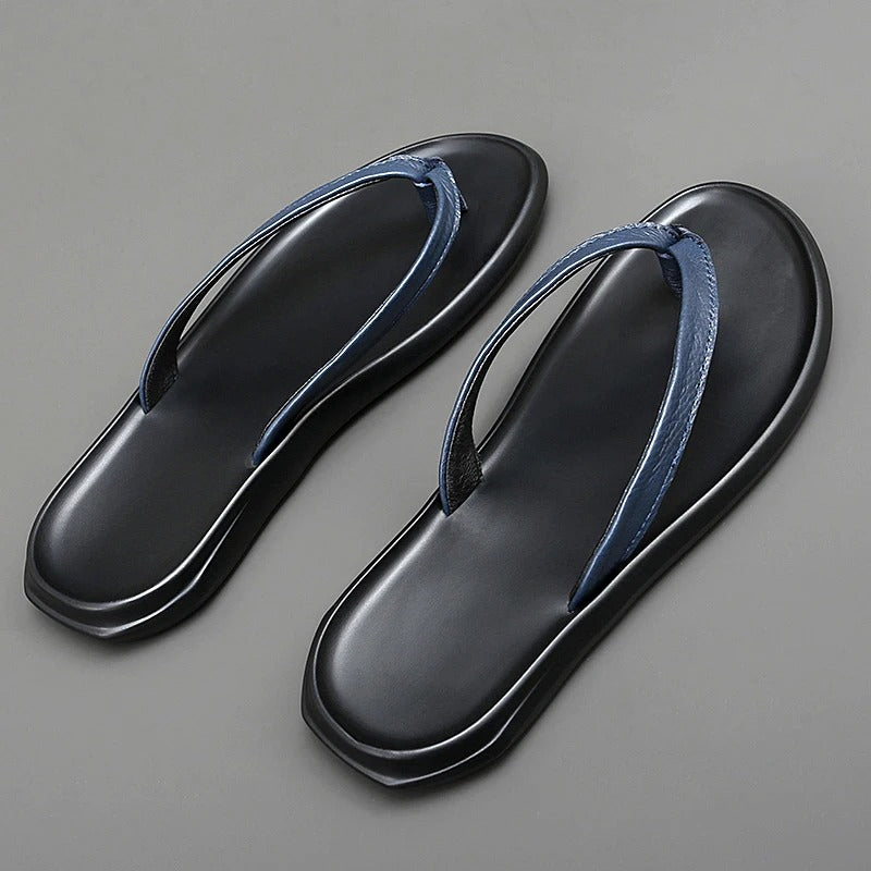 Antislip & Stijlvolle Herenslippers van Leer voor de Zomer - Dario