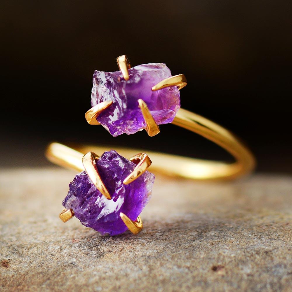 Unieke Ruwe Edelsteen Ring - Mira