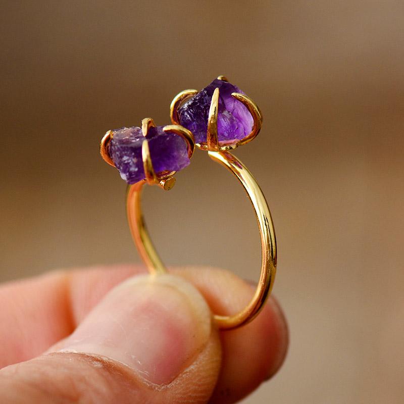 Unieke Ruwe Edelsteen Ring - Mira