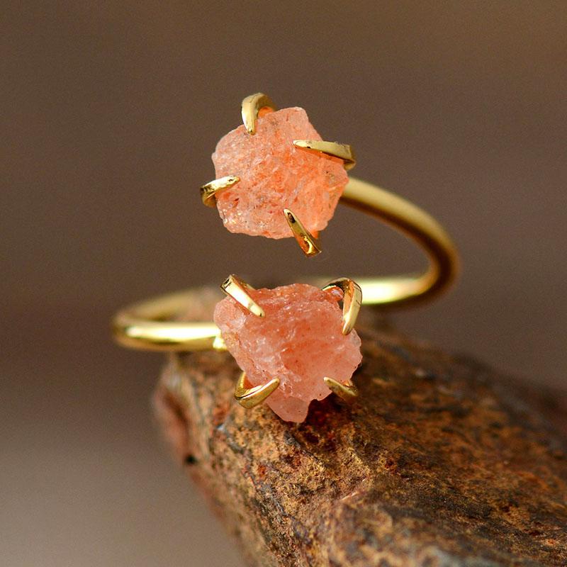 Unieke Ruwe Edelsteen Ring - Mira