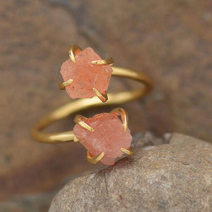 Unieke Ruwe Edelsteen Ring - Mira