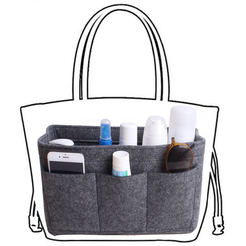 Vilt Handtas en Make-Up Organiser Inzet