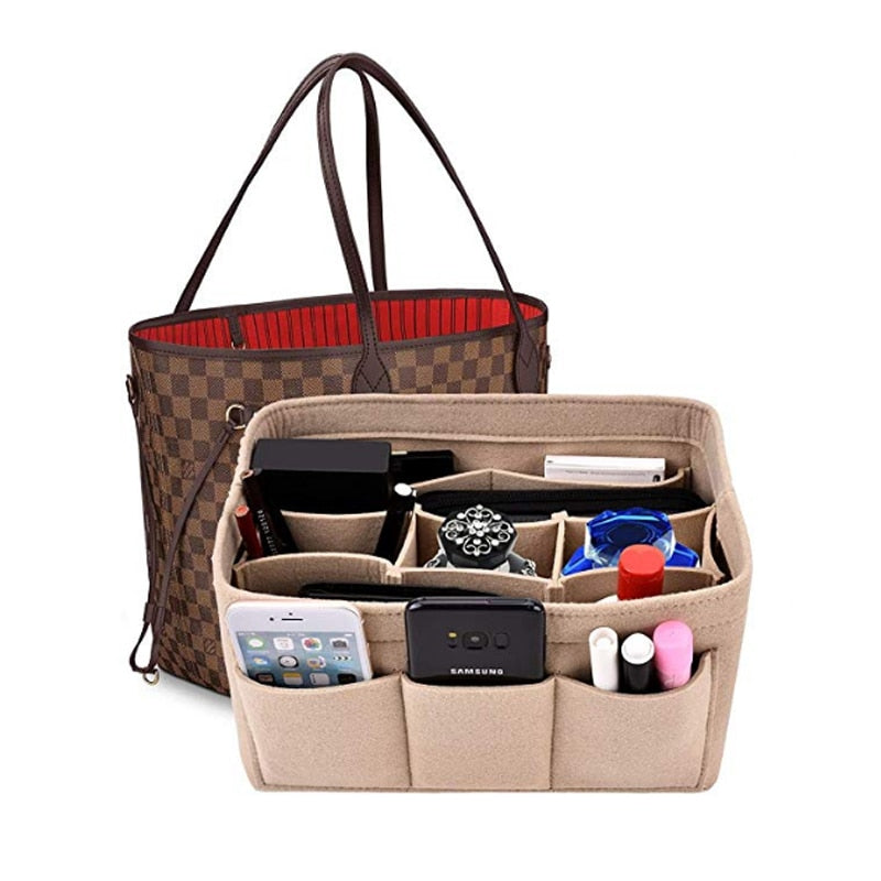 Vilt Handtas en Make-Up Organiser Inzet