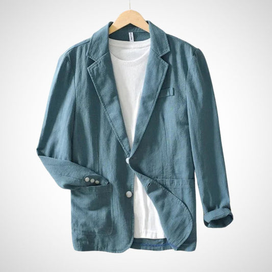 Lichte heren linnen blazer van katoenmix – Julian